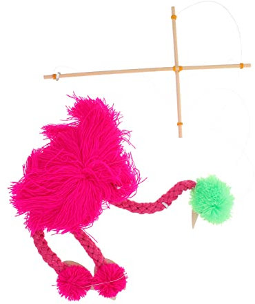 MOLUCKFU Plüsch-straußen-Marionette Mit Ziehschnur Interaktives Kinderspielzeug Zur Feinmotorikförderung Langlebige Tierpuppe Aus Weichem Material Einzigartiges Geschenk Für Junge Mädchen u