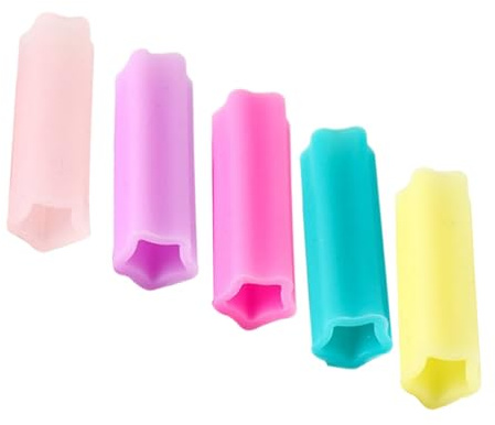 Funda de Silicona para Tijeras de Cutícula 5 Piezas para Manicura | Protege Hojas y Puntas, Evita Arañazos, Uso Fácil en Kit Profesional, Compatible Cortaúñas y Pinzas Color Aleatorio