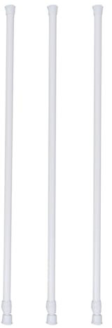 FONDOTIN 3stücke Teleskop Dusche Stange Nagelfrei Verstellbare Duschvorhangstange Aus Kohlenstoffstahl Flexible Gardinenstange Für Kleiderbügel Und Türvorhänge Ohne Bohren Und Werkzeug Inst