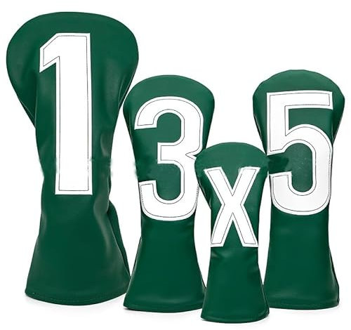 WANGSHAOWEI Copri Mazza Proteggi Le tue Mazze da Golf con Questa Copertura Impermeabile for Mazze da Golf Stampata, Accessorio da Golf! Coprimazze(White 4pcs)