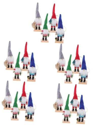 Gatuida 20piezas Adornos De Navidad De Figuras De Santa Claus y Nutcracker para Decoración De Escritorio y