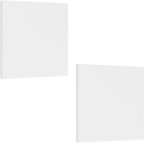 UFURMATE Blank Cover Wall Plate, 2PCS 4.72 x 4.72 Plastic Screwless Double Blank Wall Plate Device Outlet Cover Electrical Covers for Unused Outlets or Switches (White)