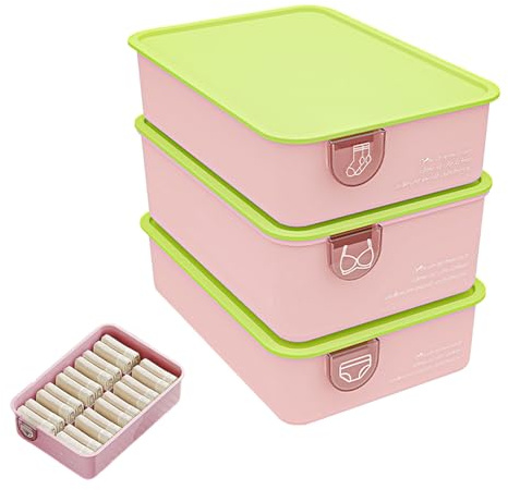 Organizzatore Cassetto Biancheria Intima | Separatore Cravatte | Set Organizzatori Cassetti Con Separatore Per Calze, Biancheria, Gioielli E