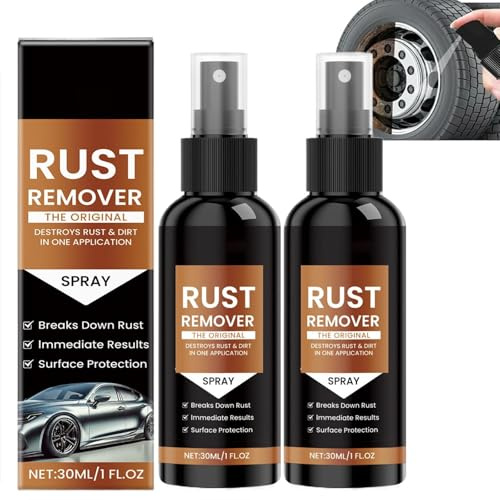 Cutiolly Convertitore Ruggine,2pcs Eliminare Ruggine da Metallo,Antiruggine Spray,Spray per Rimuovere Ruggine,Rust Instant Remover Spray,Antiruggine per Ferro,Rust Remover