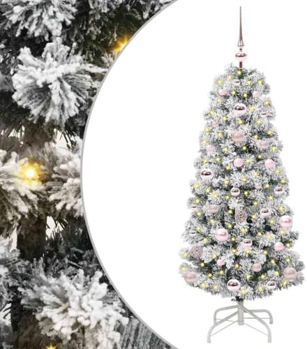 vidaXL Árbol de Navidad Artificial con Ramas articuladas 120 cm, Decoración navideña con árbol Artificial en Forma de Cono, Ideal para una Alegre celebración en casa