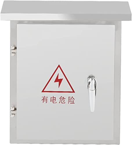 WDSOPK Waterproof Stainless Steel Junction Box, Wall-Mounted Outdoor Electrical Enclosure, Hinged Design with Mounting Plate, 500x400x200mm for Secure Connections(500 * 400 * 200mm)