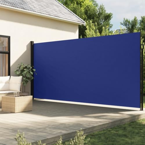 Generico Tenda da Sole Laterale Retrattile Blu 200x600 cm,Casa e Giardino,Prato e Giardino,Vita all'aperto,Ombrelloni e parasole-4004551