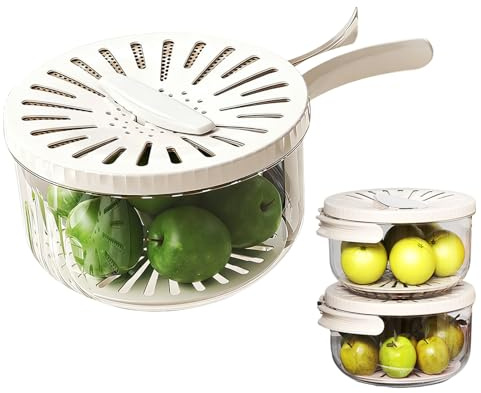 Contenitore Per Il Lavaggio Della Frutta,Scolaverdure 2 In 1 - Contenitore Sgocciolatoio Frutta - Per Cucina Casa Ristorante Frigorifero E Dispensa