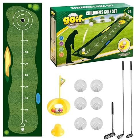Backyard Kids Golf Set – Färgglada klubbor och bollar, säker design, engagerande lek, bärbar och hållbar | Sportspel för barn, semester, bakgård, park, trädgård, familjesammankomster, camping, dagis