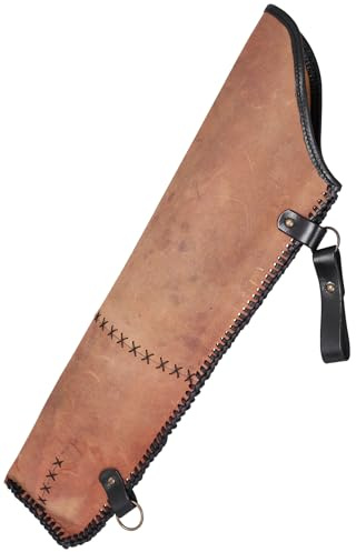 Battle-Merchant Mittelalter Lederköcher für Pfeile | Hüftköcher aus Leder, Seitenköcher für Bogenschießen, Mittelalter Zubehör für LARP & Cosplay
