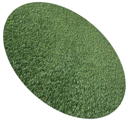 ADOCARN Runde Kunstrasenmatte aus Kunststoff Grün Leichte Grasmatten Dekoration für Esstisch Künstlerische Outdoor Hausdekoration und Rasenteppich