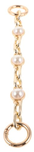NAMOARLY Tracolla per Borse Donna Catena in Lega di Alluminio e Perline Decorative Oro, Catena di Ricambio Removibile per Clutch e Borse, per Fai da Te