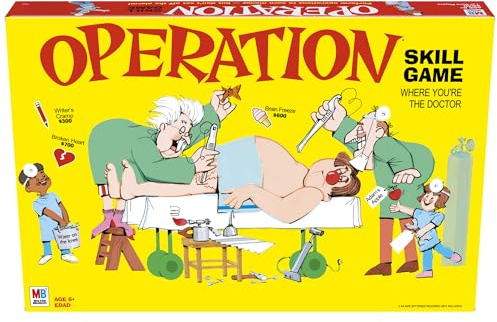Hasbro Gaming Operation Electronic Board Game, Family Games for Kids Ages 6+, Kids Board Games for 1+ Players, Funny Games for Kids, Easter Gifts for Boys and Girls (Amazon Exclusive)