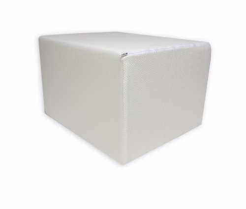 Dibapur Bandscheibenwürfel mit Weißen Bezug, Stufenlagerung, Stufenlagerungswürfel, Stufenbett, Reha, Orthopädischer, Positurkissen, Lagerungskissen, Stufenlagerung - 55 cm x 45 cm x 35cm