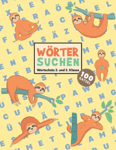 Buchstabensalat - Rätselbuch Für Kinder: 100 Wortsuchrätsel Wortschatz 2. & 3. Klasse | Wörter suchen im Wortgitter | Suchsel Wortsuchspiel | Rätselblock ab 7 Jahre | Rätselheft Für Mädchen & Jungen