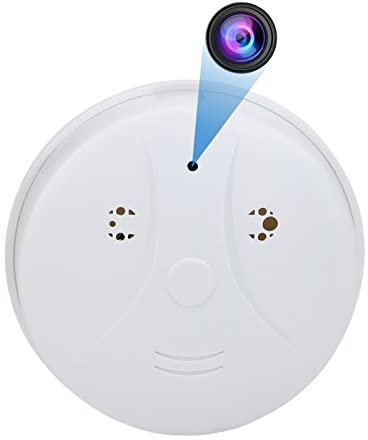 Détecteur de fumée sans Fil WiFi Mini Camera Smoke Detector Design IP Cam Smart Security Vision Vision Motion Motion Détection de détection de caméscopes Card cachée (Color : with 32GB Card, Size :