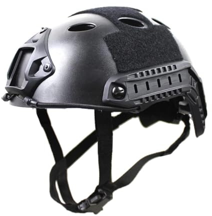 PJ-Casco Táctico para Paintball Airsoft, Casco Militar Fast con Soporte NVG y Riel de Guía Iateral