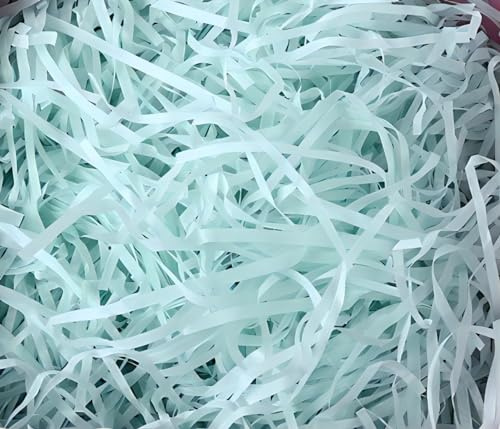 HXJDAM 150 g, materiale di riempimento, regalo per Hamper Shred, carta triturata, riempimento per feste, Hamper, confezione regalo, decorazione (verde blu)