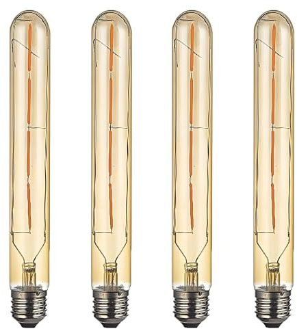 HUAMu Ampoule LED à Filament E27 T30 4W Vintage Edison Blanc Chaud 2700K 400lm AC 220-240V Non Compatible avec Variateur d'Intensité