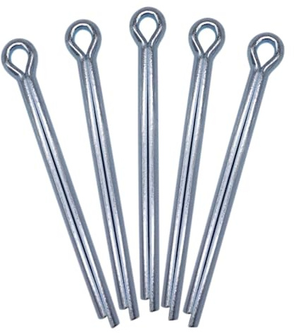SKIR'CO (10 Stück) Splinte aus verzinktem Stahl 10 x 125 mm, Splintstifte, DIN 94, Splinte aus Metall
