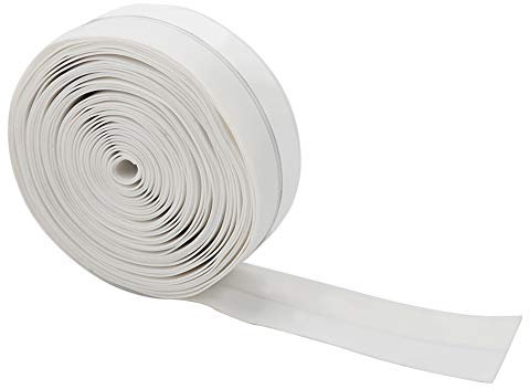 5 M Selbstklebender Tür- und Fenster-Schallschutz, Staubschutz, Dichtungsstreifen, weiß, Schwarz, für Türen, Fenster, Schränke mit Silikonkautschuk-Material (WHITE)
