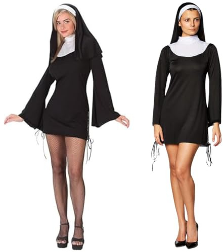 Sexy Nonnenkostüm Damen - Karneval, Halloween & Mottopartys - Bequem & Elegant