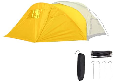 Fazvncv Geräumiges Outdoor-Zelt für Familien-Camping mit verlängerter Vorderseite und Baldachin, einfache Einrichtungen, wasserdichtes Campingzelt
