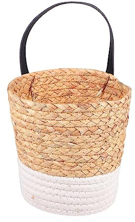 ibasenice panier de rangement fleurs petit panier tressé de plein air corbeille Tissé plantes panier fleuri tressé paniers tressés pour le stockage jardinière tissage d'herbes marines