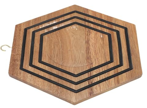 Dessous de plat magnétique en bois, manique hexagonale en bois, coussin antidérapant pour poêles, assiettes, théières