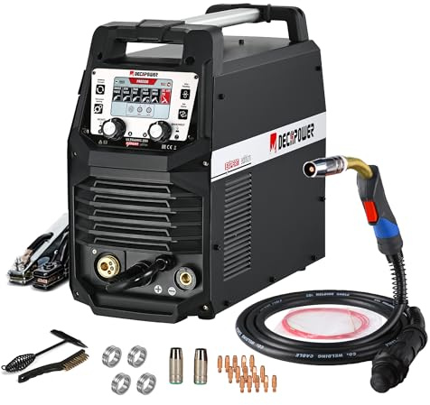 Decapower ULTRMIG EXPERT MIG Dual Pulse Synergy Poste à souder MIG MAG MMA LIFT DC TIG Soudage gaz et sans gaz Avec S2T S4T (AVEC 25AK)