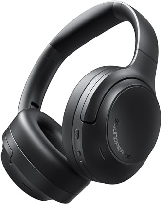 SoundPEATS Cove Pro Hybrid Active Noise Cancelling Foldable Headphones with 7 Mics, Wireless Over Ear Headphones Bluetooth 6.0, Hi-Res Dual Gold Certified with LDAC, 95H Playtime, Customize EQ