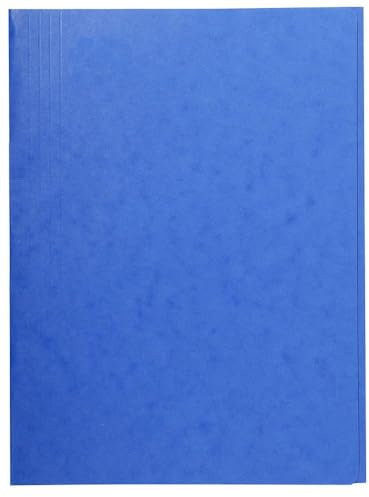 Exacompta 56407E Premium Einschlagmappe. Made in Germany. Aus extra starkem Colorspan-Karton mit 3 Innenklappen und 2 Gummizügen DIN A4 Juris-Mappe Sammelmappe für Büro und Schule blau