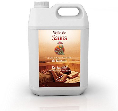 Camylle - Sauna-Aufguss Rosmarin - Ausgezeichneten Sauna-Aufguss aus Hochwertigen und Naturreinen Ätherischen Ölen - Kräftigend Mit warmen und feurigen Aromen - 5000ml