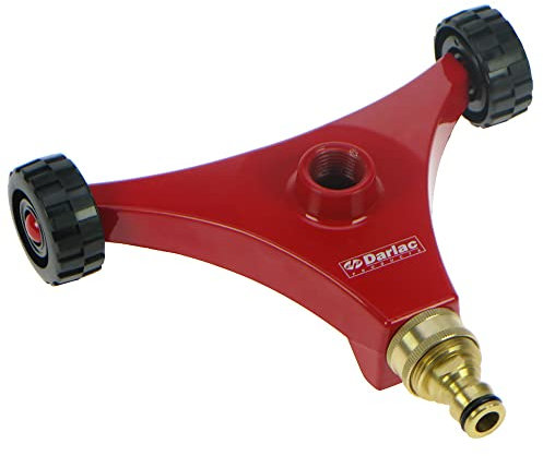 Darlac Rolling Base Garden Sprinkler – Connects to Standard Hose Connectors – Easy Manoeuvring Around the Garden