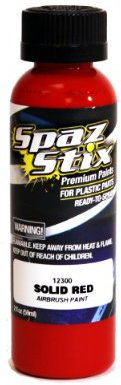 Spaz Stix Solid Airbrush Paint, Red, 2-Ounce