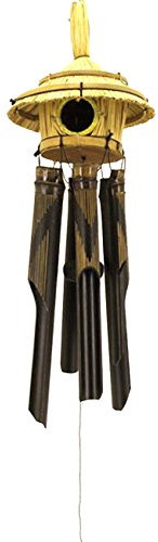 Ca. 90cm Windspiel Vogelhaus Vogel Haus Bambus Klangspiel Guter beruhigender Klang