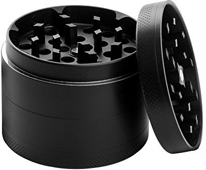 Herb Grinders, Grinder for Dry Herb Portable Zinc Alloy Metal Grinder,Black,5x4cm/2x1.6inch