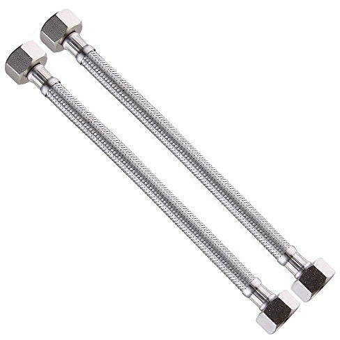 Weirun 1/2 x 1/2 BSP 1000mm Kitchen Bathroom Basin Monobloc Mixer Tap Replacement Connector Flexi Water Supply Hose Pipes Tail, 2 PCS