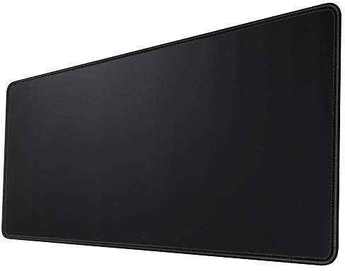 HIHUHEN Gaming Mouse Mat/Mouse Pad 23.6x11.8x0.12Inch | XXL Mouse pad | Table mat/Large Size | Improved Precision and Speed | Rubber Base for Stable Grip on Smooth Surfaces Non-Slip (60x30Black004)