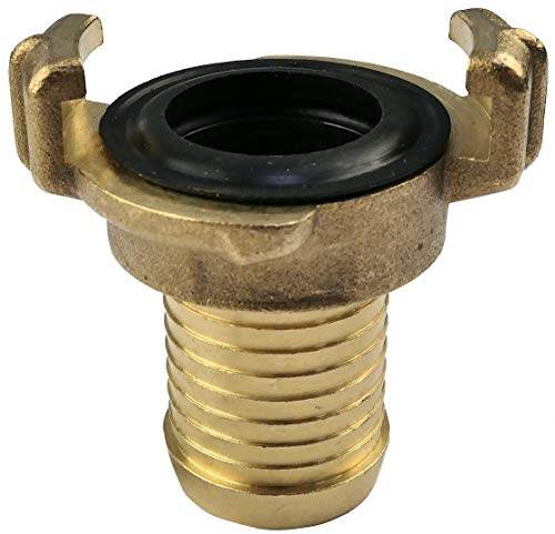 AERZETIX - Racor express/rápido de manguera de agua 1'' - racor giratorio de manga anillado - conector/punta de manguera de riego 2 garras - acero latón - C47458