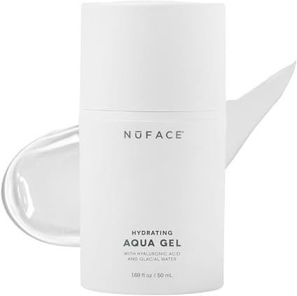 NuFACE Aqua Gel Activator - Microcurrent Conductive Gel & Activator Powered by IonPlex & Hyaluronic Acid to Enhance Results of NuFACE Microcurrent Facial Device - Improves Skin Radiance (1.69 oz)