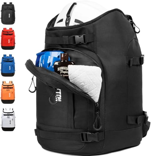 MARITTON SIK Boot Bag - Skischuhe und Snowboardstiefel Reiserucksack für Skihelm, Brille, Handschuhe, Ski, Snowboard & Zubehör (schwarz)