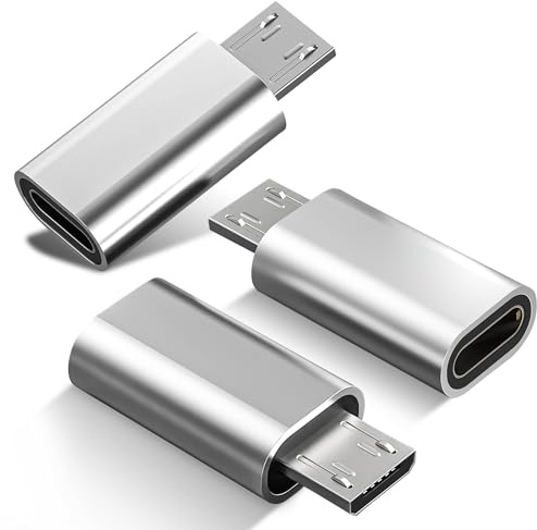 New USB C to Micro USB Cable Adapter [3 Pack], Micro USB to USB connector, USB to Micro USB Cable Converter, USBC to Micro USB, Long Micro USB Cable Adaptor, USB to micro usb plug C, USB Micro, Type C