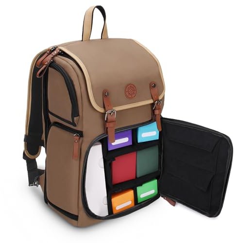 ENHANCE, Designer Edition, Mochila de cartas coleccionables de MTG (Magic) con espacio para álbum de cartas, almacenamiento de mazos TCG, soporte para tapete de juego