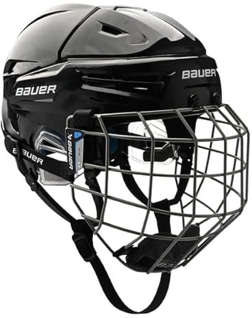BAUER RE-AKT 65 Eishockeyhelm mit Gitter Kombo (Schwarz, L)