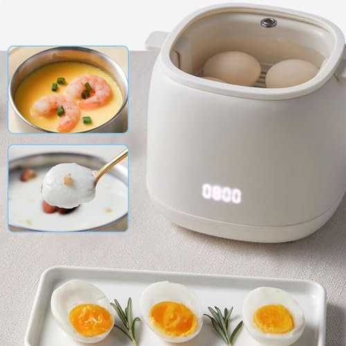 Cuociuova rapido Cuociuova intelligente Cuocitore elettrico for yogurt Duro morbido bollito al vapore Onsen Tamago Cuociuova Spegnimento automatico for la cucina /1048 (Color : 1 PCS)