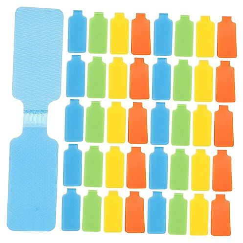 HOMSFOU Etiquetas Para Cables Electrónicos Reutilizables, 50 Unidades 20x45 Mm, Multicolor, Para Identificación y Organización Oficinas y Entornos Técnicos