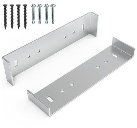Anulely Placa de montaje para buzón, soporte de montaje de buzón de correo de aluminio resistente, multifuncional, suministros de montaje de fácil instalación para buzones de 8 pulgadas de ancho de