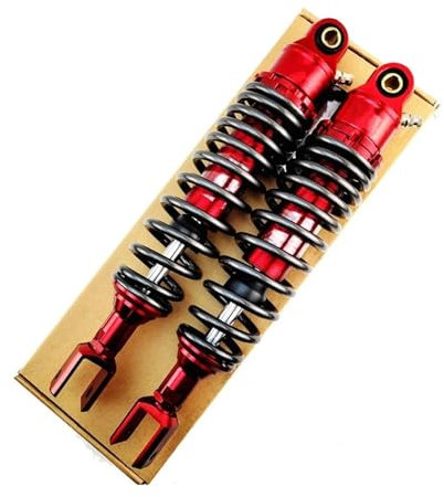 Copri Forcella Anteriore Per Y&amaha Motor Scooter Nmax ATV Quad Dirt Bike 2 Pezzi Universale 305mm 320mm Moto Ammortizzatore Ad Aria Sospensione Posteriore Moto Ammortizzatori(320mm Red)