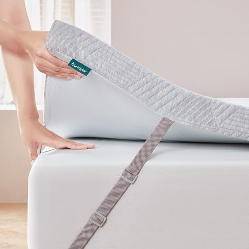 Bonnvia® Topper 200x200cm H2 Gel, Matratzen Topper 200x200 Schlafsofa Bett Gelschaum, Matratzentopper 200x200 Boxspringbett Gel Bezug Kaltschaum 6CM Höhe
